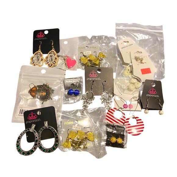 Assorted Fashion Earrings Jewelry Set Of 14 Pairs Paparazzi & Other Brands - Picture 1 of 16
